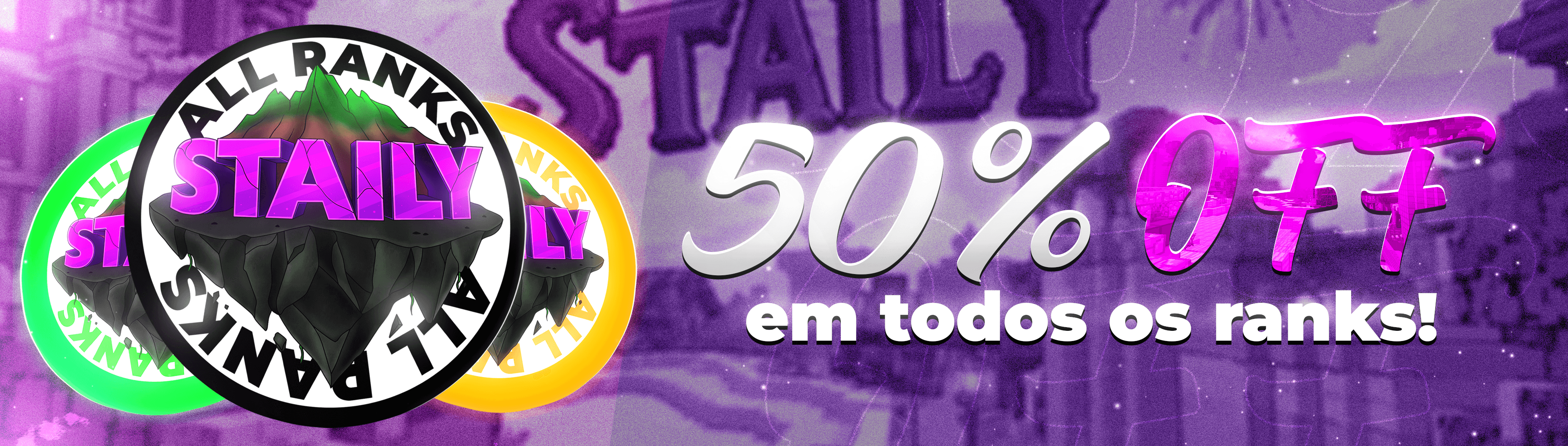 50% OFF em todos os ranks
